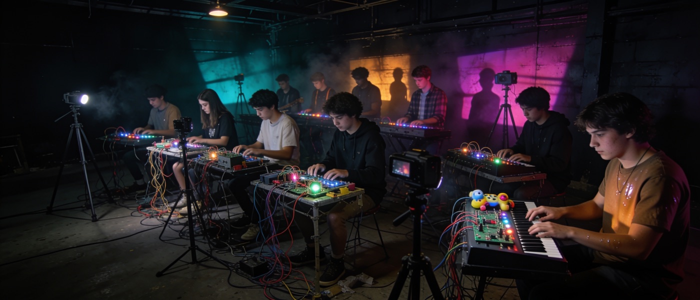 The Void Orchestra — dark-room circuit-bent concert